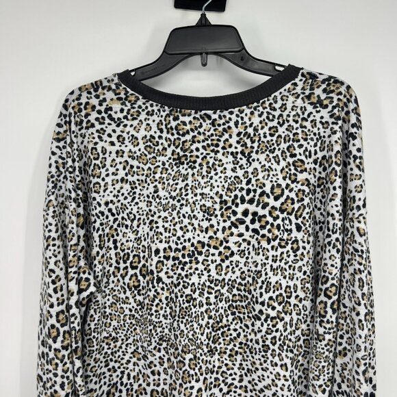 Secret Treasures Pajama Set Leopard Print Long Sleeve Jogger Top - Picture 13 of 14